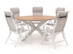 Bellagio Lugo/Fidenza ø 149 cm Gartenmöbel-Set 6-teilig verstellbar