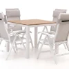 Bellagio Lugo/Fidenza 90 cm Gartenmöbel-Set 5-teilig verstellbar
