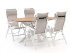 Bellagio Lugo/Fidenza oval 180 cm Gartenmöbel-Set 5-teilig verstellbar