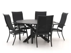 Bellagio Lugo/Lodola ø 150 cm Gartenmöbel-Set 6-teilig stapelbar