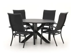 Bellagio Lugo/Lodola ø 130 cm Gartenmöbel-Set 5-teilig stapelbar