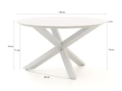 Bellagio Lugo/Lodola ø 130 cm Gartenmöbel-Set 5-teilig verstellbar