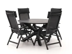 Bellagio Lugo/Lodola ø 130 cm Gartenmöbel-Set 5-teilig verstellbar