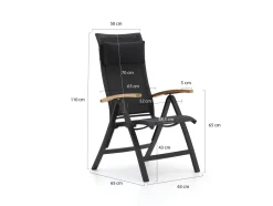 Bellagio Lugo/Menzano 220 cm Gartenmöbel-Set 7-teilig verstellbar