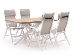 Bellagio Lugo/Montorio 160 cm Gartenmöbel-Set 5-teilig verstellbar