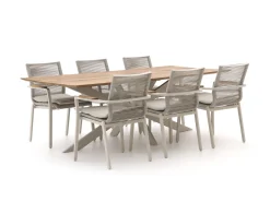 Bellagio Marudo/Furato 220 cm Gartenmöbel-Set 7-Teilig Stapelbar