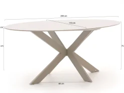 Bellagio Marudo/Furato ellips 200 cm Gartenmöbel-Set 5-teilig stapelbar
