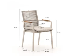 Bellagio Marudo/Furato ellips 200 cm Gartenmöbel-Set 5-teilig stapelbar