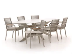 Bellagio Marudo/Furato ellips 240 cm Gartenmöbel-Set 7-teilig stapelbar