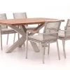 Bellagio Marudo/Induno Deens Ovaal 180cm dining tuinset 5-delig stapelbaar