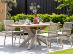 Bellagio Marudo/Induno Deens Ovaal 180cm dining tuinset 5-delig stapelbaar