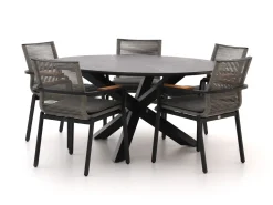 Bellagio Marudo/Lodola ø 150 cm Gartenmöbel-Set 6-teilig Stapelbar