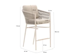 Bellagio Mineo Barhocker Outdoor