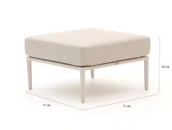Bellagio Mineo Gartenhocker 71x71 cm