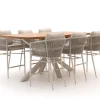 Bellagio Mineo/Induno Dänisch oval 220cm Gartenbar 7-Teilig