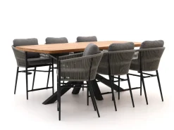 Bellagio Mineo/Induno dänisch oval 220 cm High Dining Gartenmöbel-Set 7-teilig