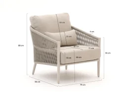 Bellagio Mineo/La Fonte ø150cm Low Dining Gartenmöbel-Set 5-teilig