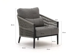 Bellagio Mineo/La Fonte ø150cm Low Dining Gartenmöbel-Set 5-teilig