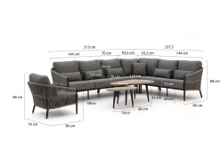 Bellagio Mineo/ROUGH-K Ecklounge-Set 7-teilig
