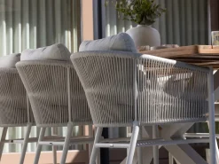 Bellagio Mineo/ROUGH-Y Ellips 240 cm High Dining Gartenmöbel-Set 7-teilig