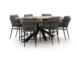 Bellagio Mineo/ROUGH-Y Ellips 240 cm High Dining Gartenmöbel-Set 7-teilig