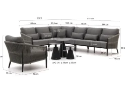 Bellagio Mineo/Tusa Ecklounge-Set 8-teilig links