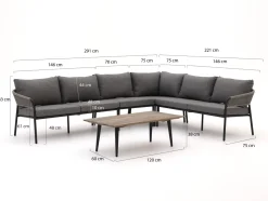 Bellagio Nova Siri/ROUGH-K Ecklounge-Set 5-teilig