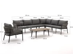 Bellagio Nova Siri/ROUGH-K Ecklounge-Set 6-teilig
