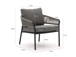 Bellagio Nova Siri /ROUGH-Y Ellips 240cm Low Dining Gartenmöbel-Set 7-teilig