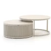 Bellagio Oriago Lounge Gartentisch-Set ø 85 cm (h:45 cm)/ø 78 cm (h:36 cm)