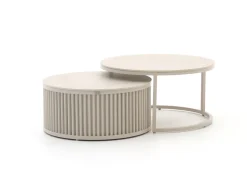 Bellagio Oriago Lounge Gartentisch-Set ø 85 cm (h:45 cm)/ø 78 cm (h:36 cm)