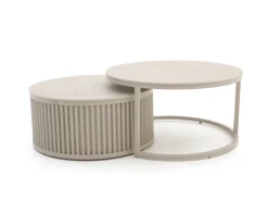 Bellagio Oriago Lounge Gartentisch-Set ø 85 cm (h:45 cm)/ø 78 cm (h:36 cm)