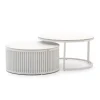 Bellagio Oriago Lounge Gartentisch-Set ø 85 cm (h:45 cm)/ø 78 cm (h:36 cm)