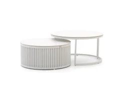Bellagio Oriago Lounge Gartentisch-Set ø 85 cm (h:45 cm)/ø 78 cm (h:36 cm)