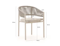 Bellagio Panaro/Induno Dänisch Oval 240 cm Gartenmöbel-Set 7-teilig stapelbar
