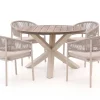 Bellagio Panaro/ROUGH-Y ø 120 cm Gartenmöbel-Set 5-teilig stapelbar