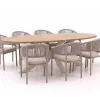 Bellagio Panaro/ROUGH-Y Ellips 280cm dining tuinset 9-delig stapelbaar