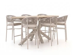 Bellagio Panaro/ROUGH-Y Ellips 240 cm Gartenbar-Set 7-teilig