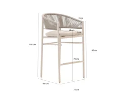 Bellagio Panaro/ROUGH-Y Ellips 240 cm Gartenbar-Set 7-teilig