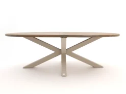 Bellagio Panaro/ROUGH-Y Ellips 240 cm Gartenmöbel-Set 7-teilig stapelbar