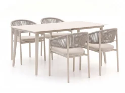 Bellagio Panaro/Sora 160 cm Gartenmöbel-Set 5-teilig stapelbar
