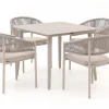 Bellagio Panaro/Sora 90 cm Gartenmöbel-Set 5-teilig stapelbar