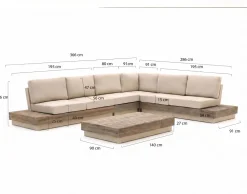 Bellagio Pilago Ecklounge-Set 5-teilig 6-Sitzer