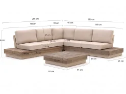 Bellagio Pilago Ecklounge-Set 4-teilig 5-Sitzer