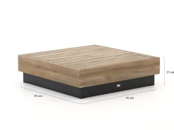 Bellagio Pilago Lounge Gartentisch 91x91x27 cm
