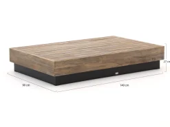 Bellagio Pilago loungetisch 140x90x27 cm