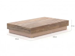 Bellagio Pilago Loungetisch 140x90x27 cm