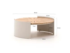 Bellagio Porcari Loungetisch ø 90 cm (h:35 cm)