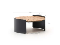 Bellagio Porcari Loungetisch-Set 2-teilig