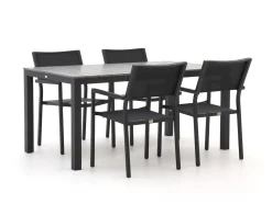Bellagio Roma/Fidenza 160 cm Gartenmöbel-Set 5-teilig stapelbar